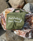 Plant Justice Grow Peace Zippered Tote Bag